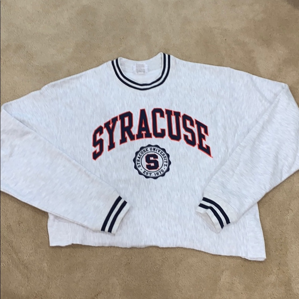 Champion Cropped Syracuse Crew Neck